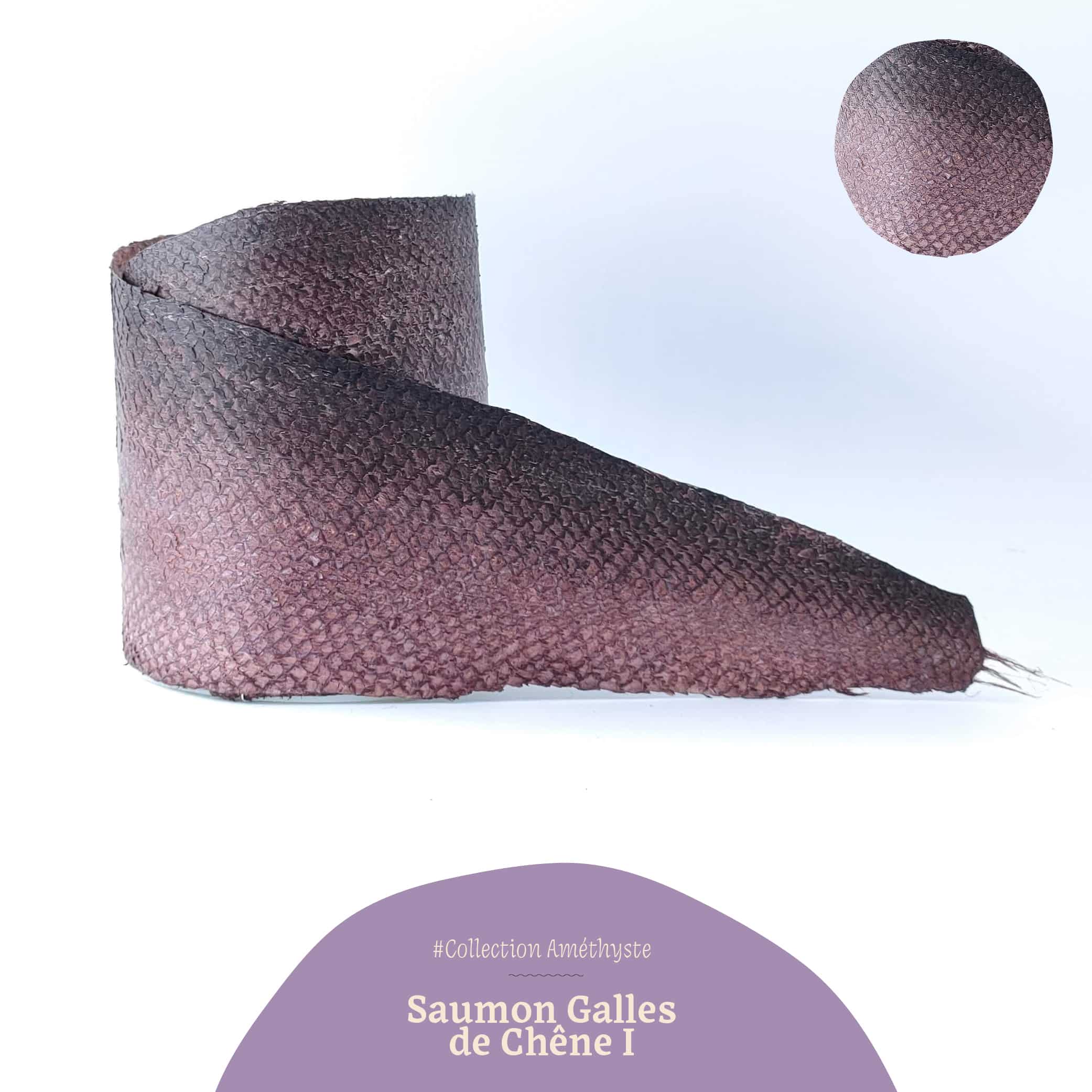 cuir de saumon - galles de chêne - améthyste
